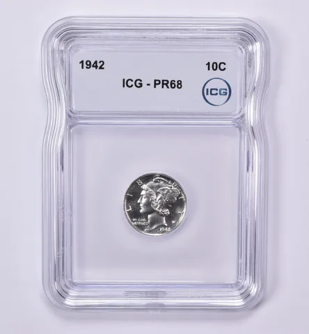 1942 Mercury Dime PR68 ICG *0507