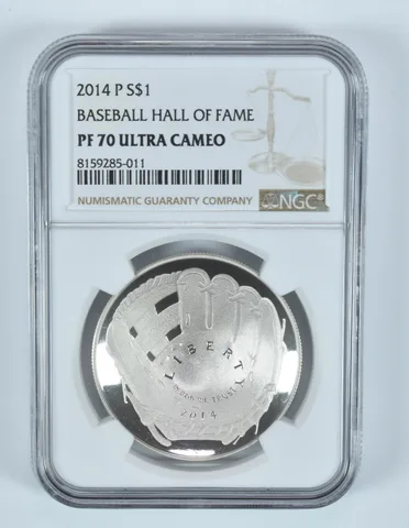 2014-P Baseball Hall Of Fame Commemorative Silver Dollar PF70 UCAM NGC