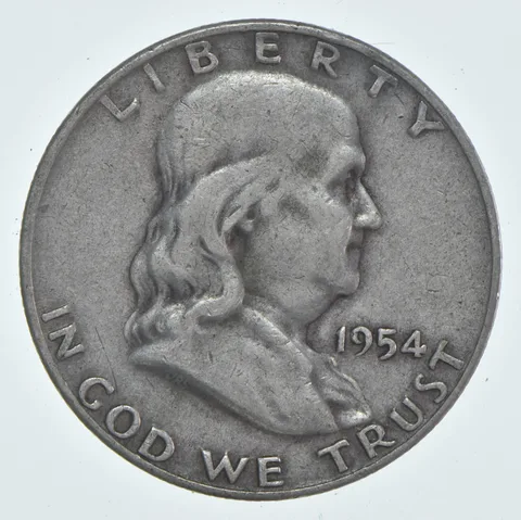 1954-D Franklin Half Dollar Circulated 90% Silver (1pc)
