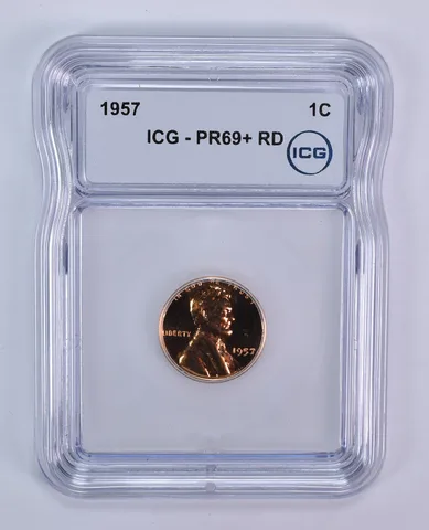 1957 Lincoln Wheat Cent PR69+ RD ICG