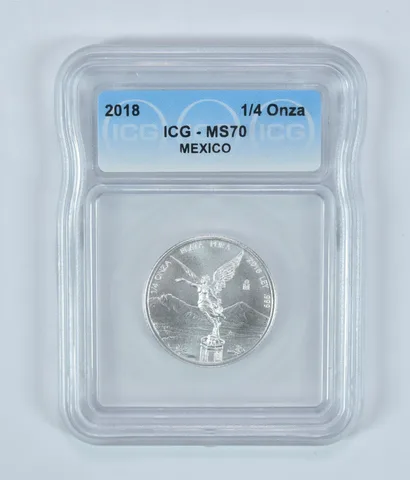 2018 Mexico 1/4 Onza Silver Libertad MS70 ICG