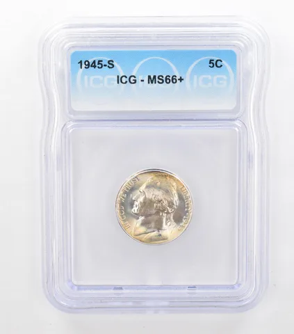 1945-S Jefferson Nickel MS66+ ICG Beautiful Tone *3663