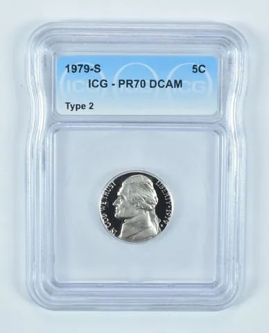 1979-S Jefferson Nickel Type 2 PR70 DCAM ICG
