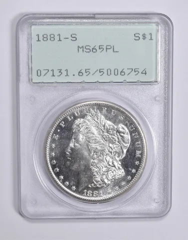 MS65 PL 1881-S Morgan Silver Dollar PCGS Rattler Upgrade? a0315