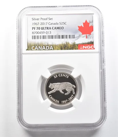 2017 Canada 25 Cents Silver Proof Set PF70 UCAM NGC Canada Label