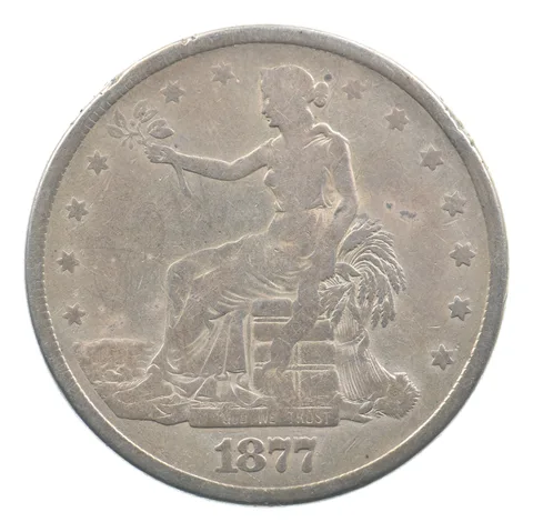 1877 Seated Liberty Trade Dollar *9441