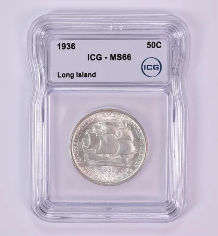 1936 Long Island Commemorative Half Dollar MS66 ICG a1793
