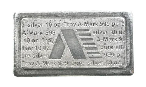 10 Troy Oz Silver Bar A Mark Stacker Vintage *6813