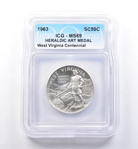 1963 So Called Half Dollar West Virginia Centennial MS69 ICG *8460