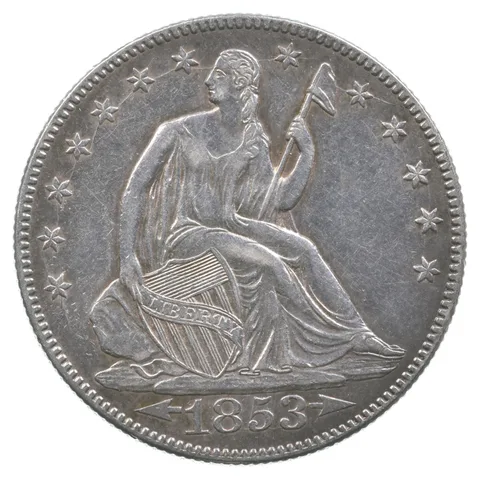 1853 Seated Liberty Half Dollar Arrows a8904
