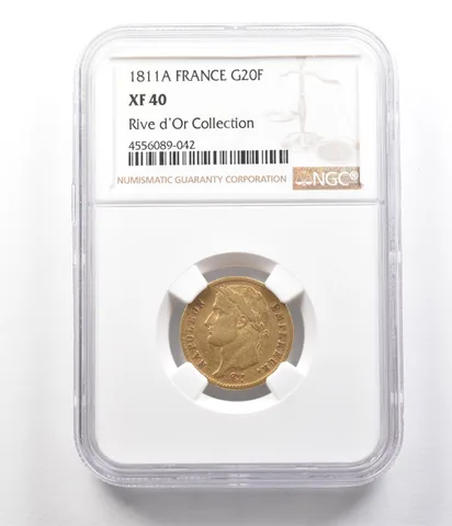 1811A France Gold 20 Francs Rive d'Or Collection XF40 NGC *2600
