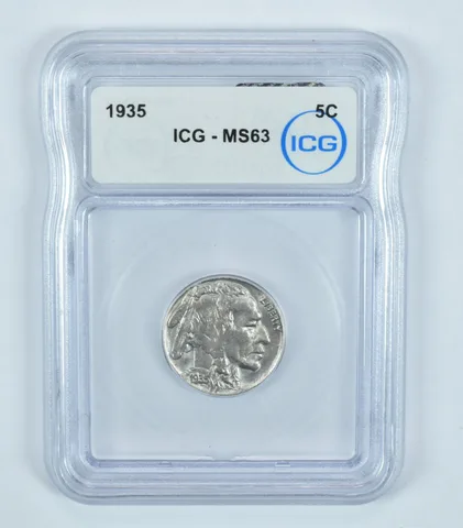 1935 Indian Head Buffalo Nickel MS63 ICG