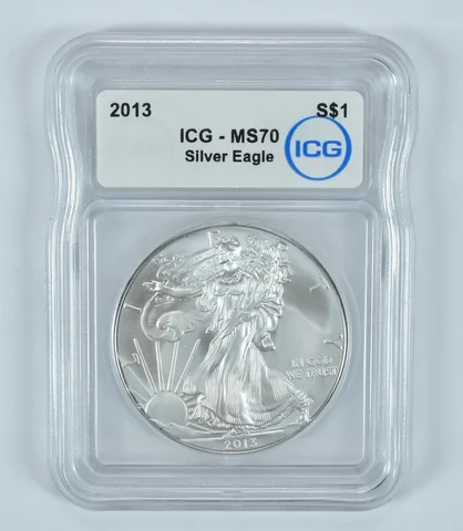 2013 American Silver Eagle MS70 ICG