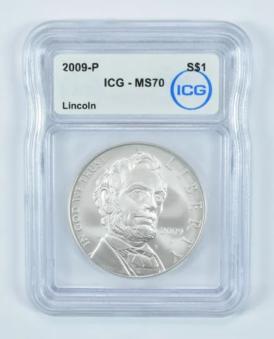 2009-P Abraham Lincoln Commemorative Silver Dollar MS70 ICG