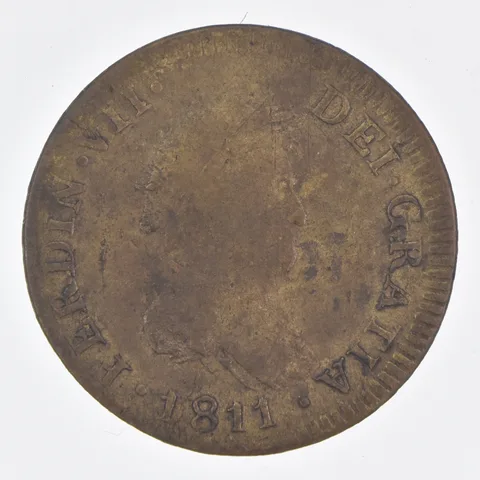 Better Date - 1811 Mexico 2 Reales World Coin- Silver *503