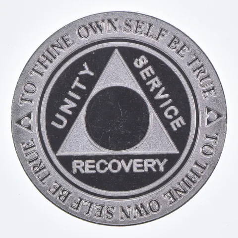 VINTAGE Alcoholics Anonymous (AA) Sobriety .999 Fine Silver 1 Oz Round *563