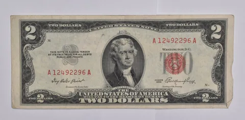 $2 1953 RED SEAL US United States Note Avg Circ