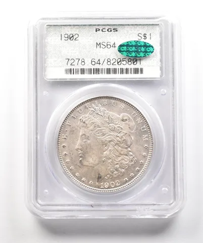 1902 Morgan Silver Dollar MS64 PCGS OGH CAC Doily *4289
