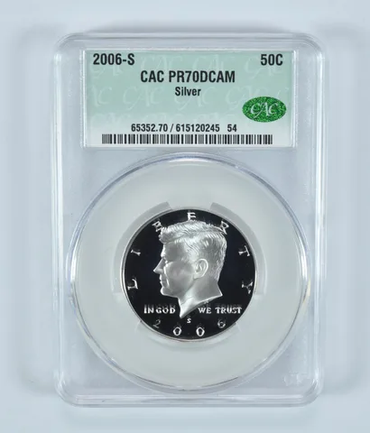 2006-S Kennedy Half Dollar Silver PR70 DCAM CAC CACg