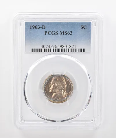 1963-D Jefferson Nickel MS63 PCGS Beautiful Tone *1589