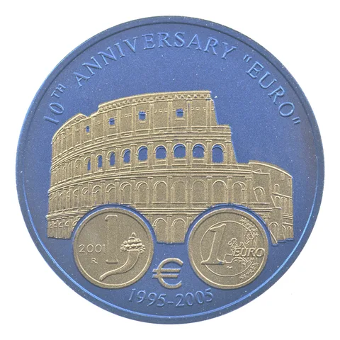 2005 Liberia 5 Dollars 10 Years Euro Italy Niobium a3376