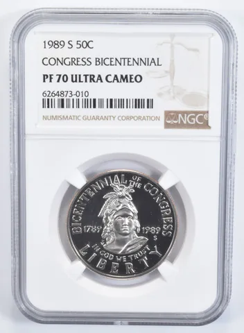 1989-S Congress Congressional Commemorative Half Dollar PF70 UC NGC