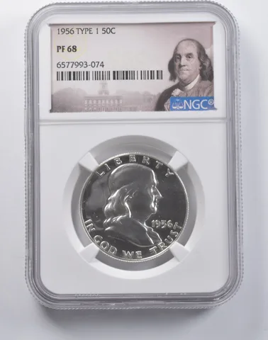PF68 1956 Franklin Half Dollar Type 1 NGC *7178
