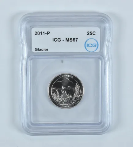 2011-P Washington Quarter ATB Glacier MS67 ICG