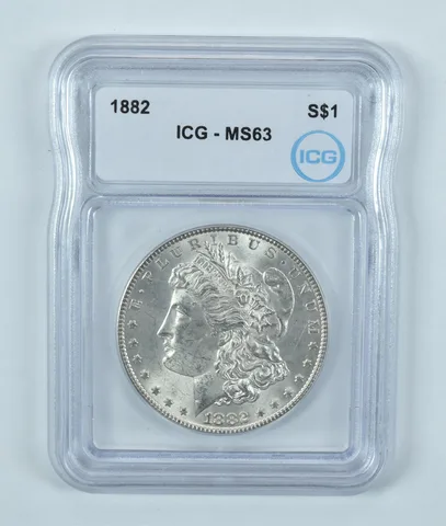1882 Morgan Silver Dollar MS63 ICG