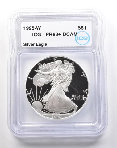 1995-W American Silver Eagle PR69+ DCAM ICG PLUS GRADE - Almost 70 *1801