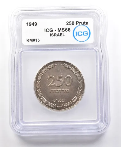 1949 Israel 250 Pruta KM#15 MS66 ICG *4165