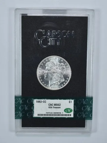 1882-CC Morgan Silver Dollar GSA Treasure MS62 CAC CACg