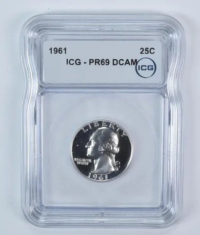 1961 Washington Quarter PR69 DCAM ICG