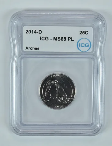 2014-D Washington Quarter ATB Arches MS68 PL ICG