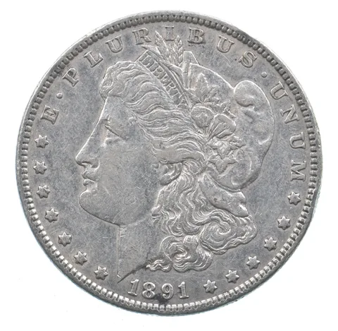 Early - 1891 Morgan Silver Dollar - 90% US Coin *039