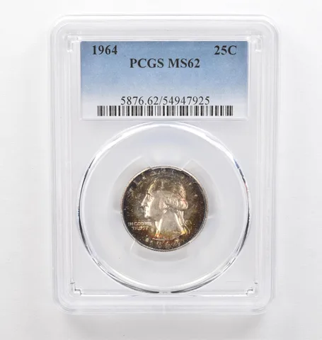 1964 Washington Quarter MS62 PCGS Beautiful Tone *0314
