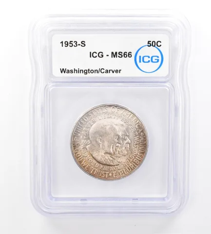 1953-S Washington/Carver Commemorative Half Dollar MS66 ICG Beautiful Tone *1725