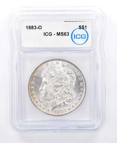 1883-O Morgan Silver Dollar MS63 ICG Beautiful Tone Reverse *8718