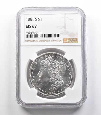 1881-S Morgan Silver Dollar MS67 NGC