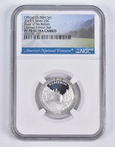 2019-S Silver PF70 ANT River of No Return Quarter Limited Edition NGC