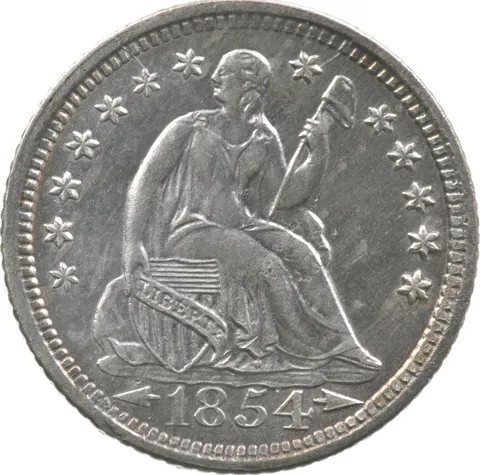 1854-O Seated Liberty Half Dime Arrows *5507