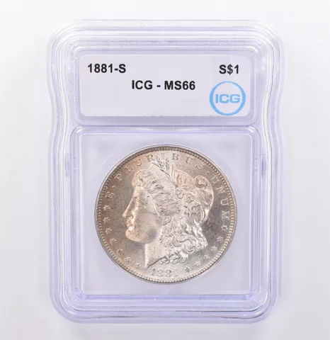 1881-S Morgan Silver Dollar MS66 ICG Peripheral Tone *9247