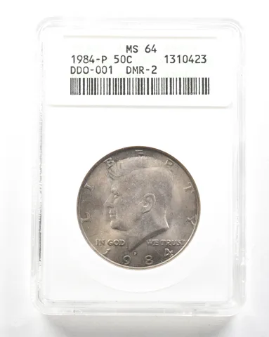 1984-P Kennedy Half Dollar DDO-001 DMR-2 MS64 ANACS *2065