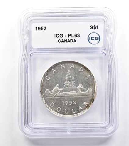 1952 Canada 1 Dollar Silver PL63 ICG *9330