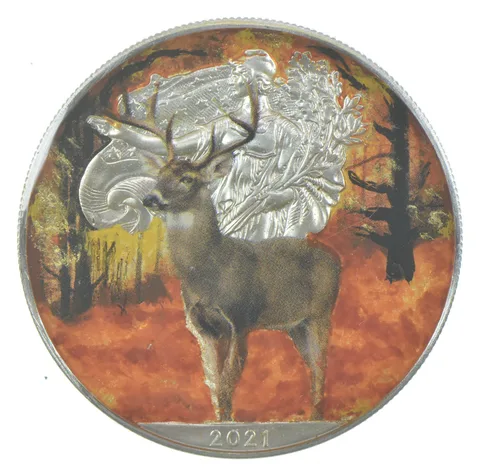 2000-2025 American Silver Eagle Colorized Bambi Deer