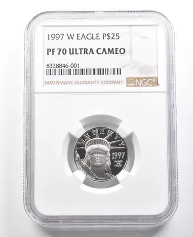 1997-W $25 American Platinum Eagle 1/4 Oz 0.25 Oz Platinum PF70 UCAM NGC *3626