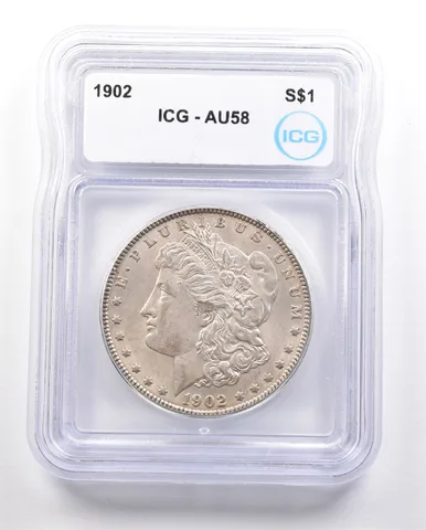 1902 Morgan Silver Dollar AU58 ICG *3437