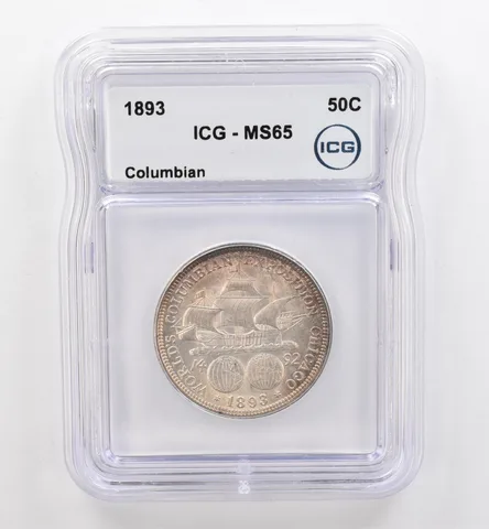 1893 Columbian Exposition Commem Half Dollar MS65 ICG Beautiful Tone *9130