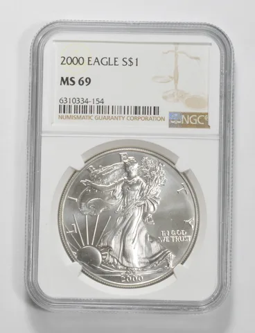 2000 American Silver Eagle MS69 NGC Brown Label