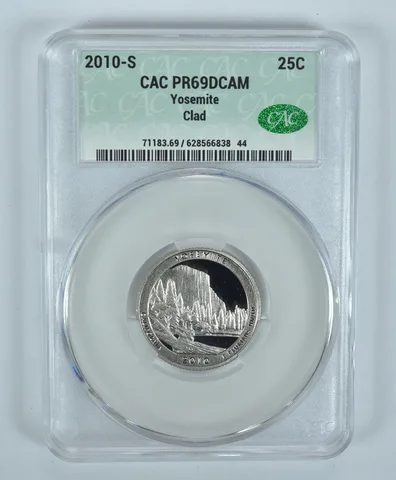 2010-S Washington Quarter Yosemite CLAD ATB PR69 DCAM CAC CACg